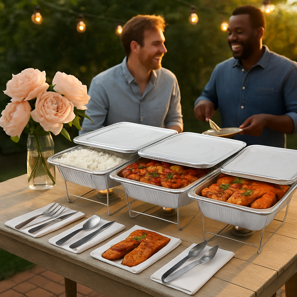Disposable Chafing Dish Buffet Set for Parties and Catering