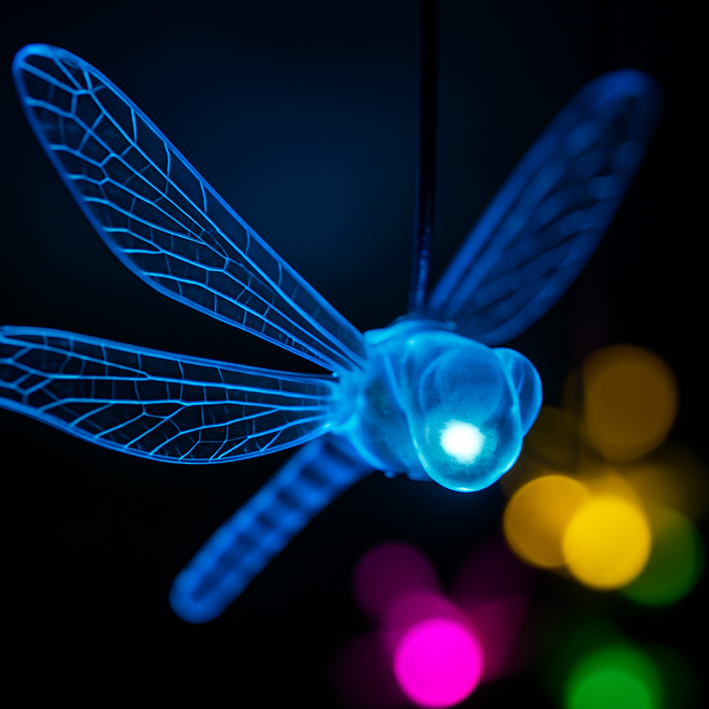 Dragonfly Solar Wind Chimes for Outdoor Garden Decor