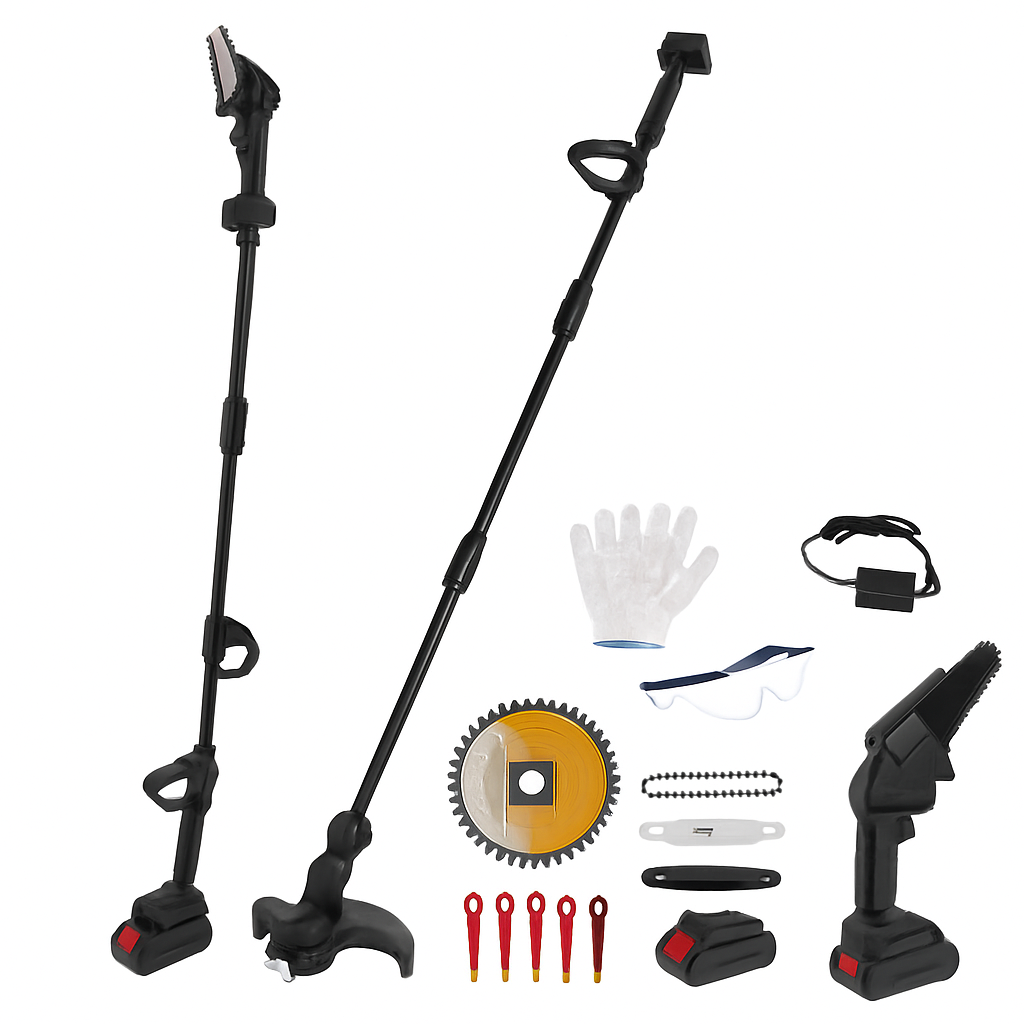 Cordless Pole Saw & Mini Chainsaw Garden Kit