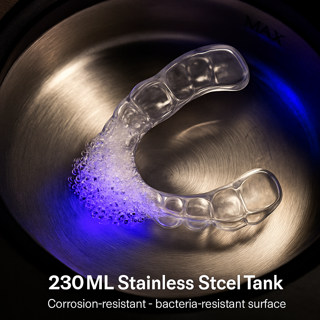 Ultrasonic Retainer Cleaner for Dental Appliances