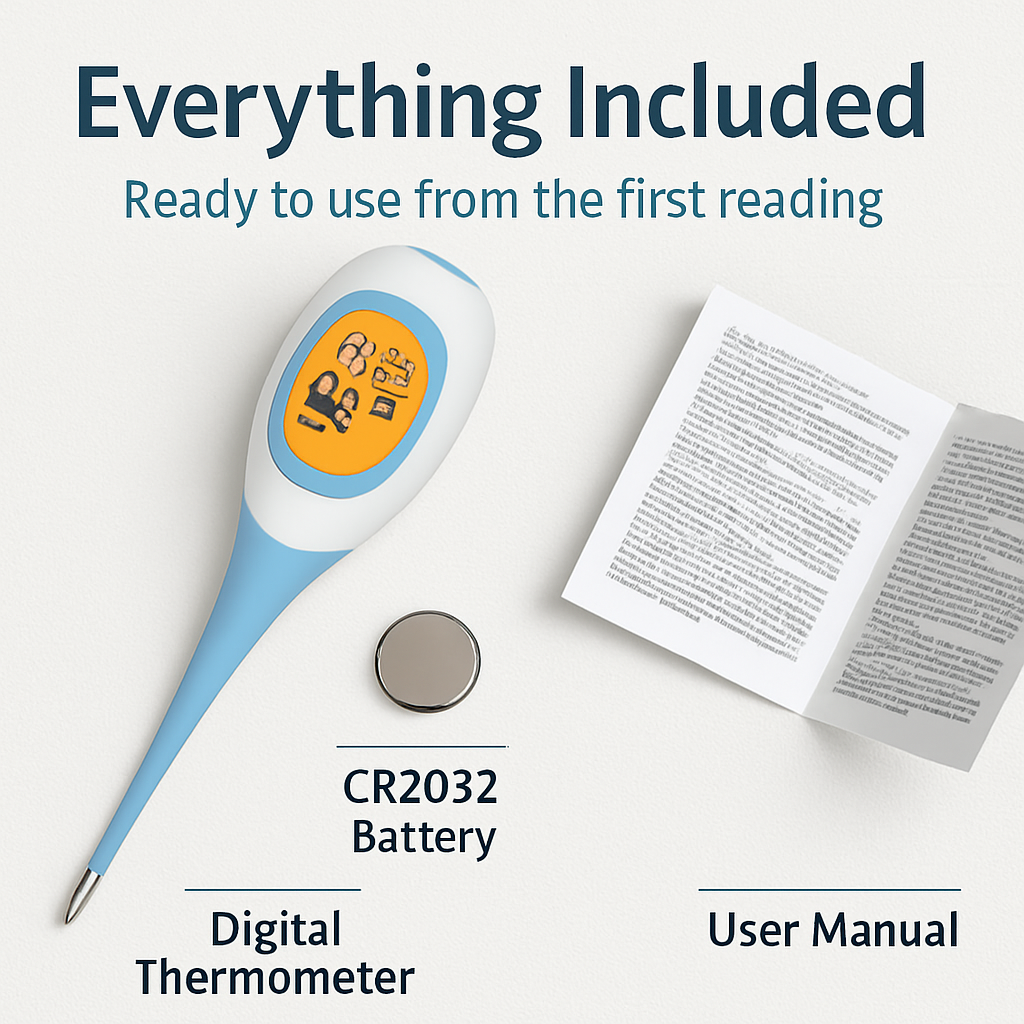 Digital Oral Thermometer - Fast, Accurate Reading