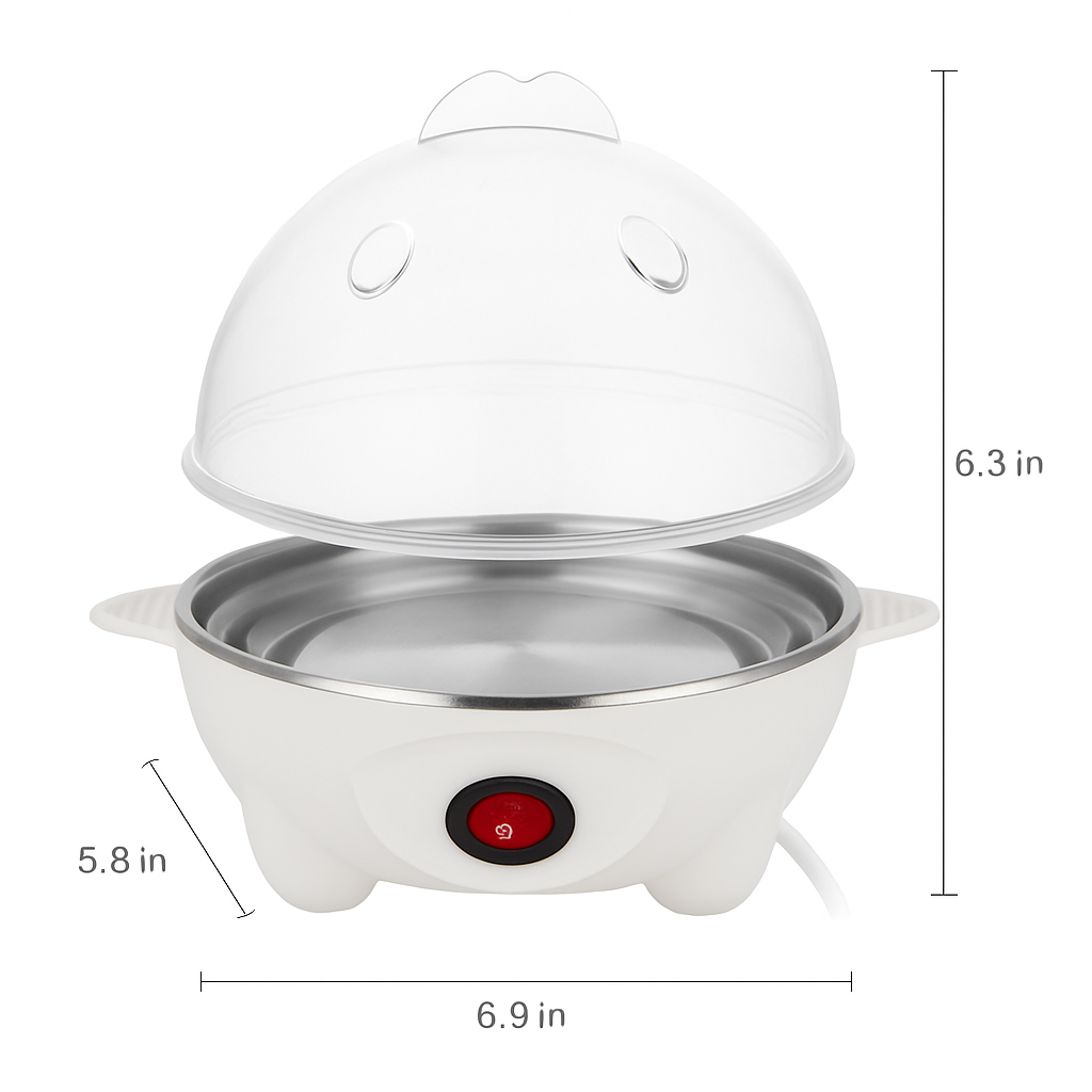 Cocedor de huevos eléctrico para hervir y cocinar al vapor rápidamente
