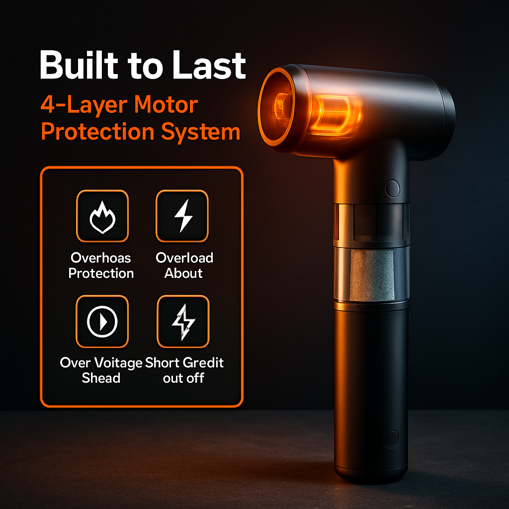 Cordless Air Duster Vacuum, Brushless Motor