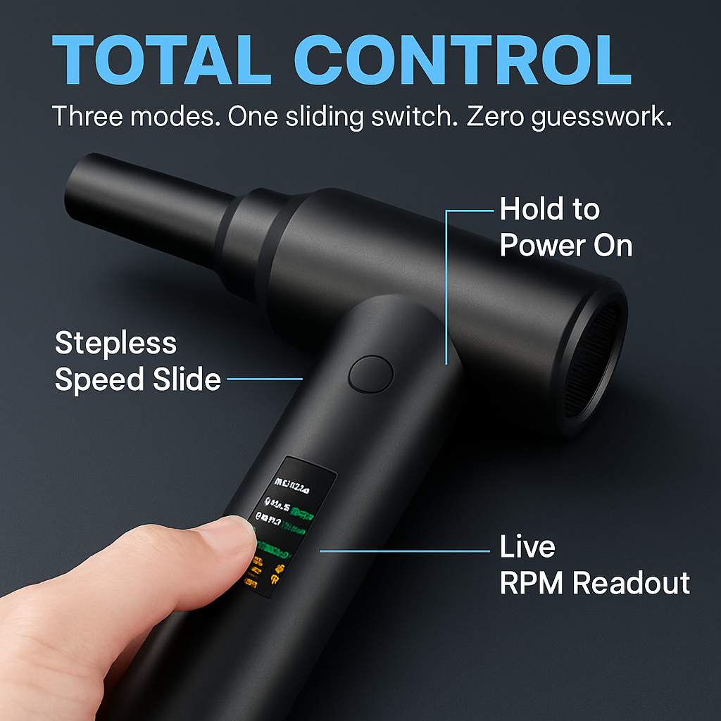 Cordless Air Duster Vacuum, Brushless Motor