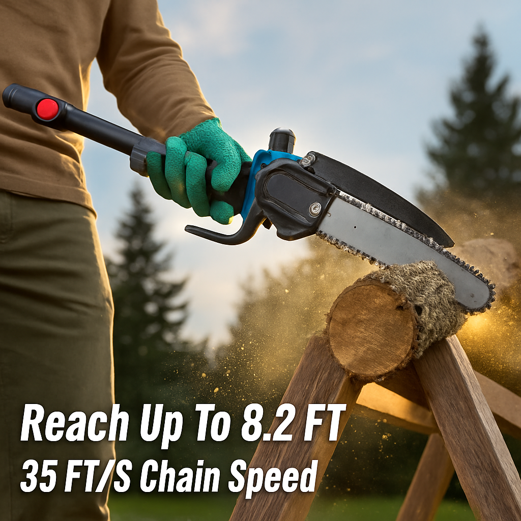 2-In-1 Cordless Pole Saw & Mini Chainsaw