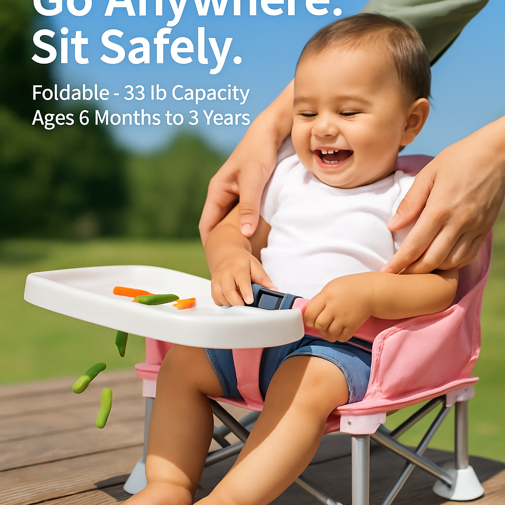 Travel Booster Seat with Detachable Tray for Baby