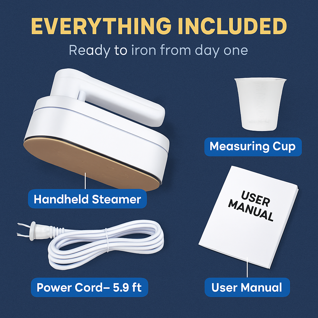 Handheld Steamer with 180° Rotatable Handle