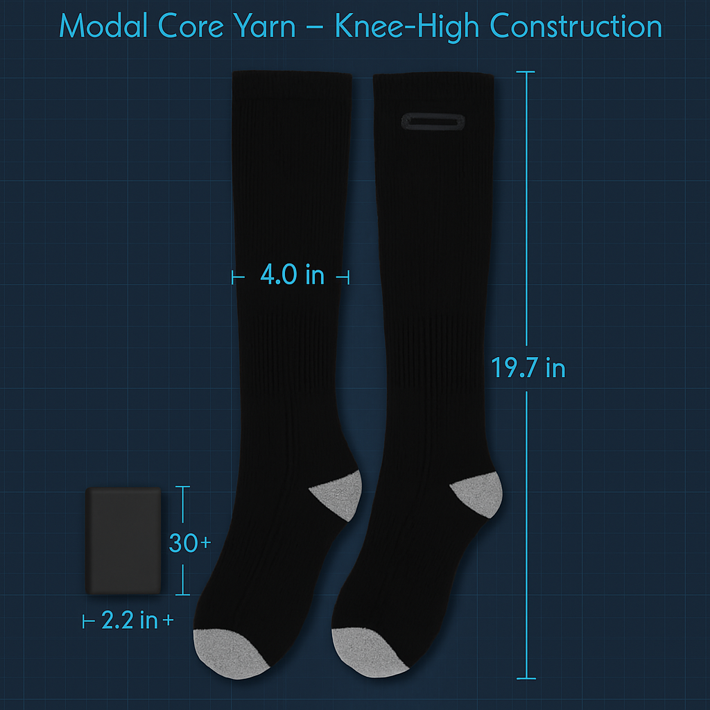 Heated Socks for Men and Women with 4 Temperature Levels