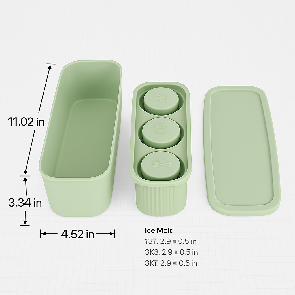 Ice Cube Tray for Cups - Hollow Cylinder Molds