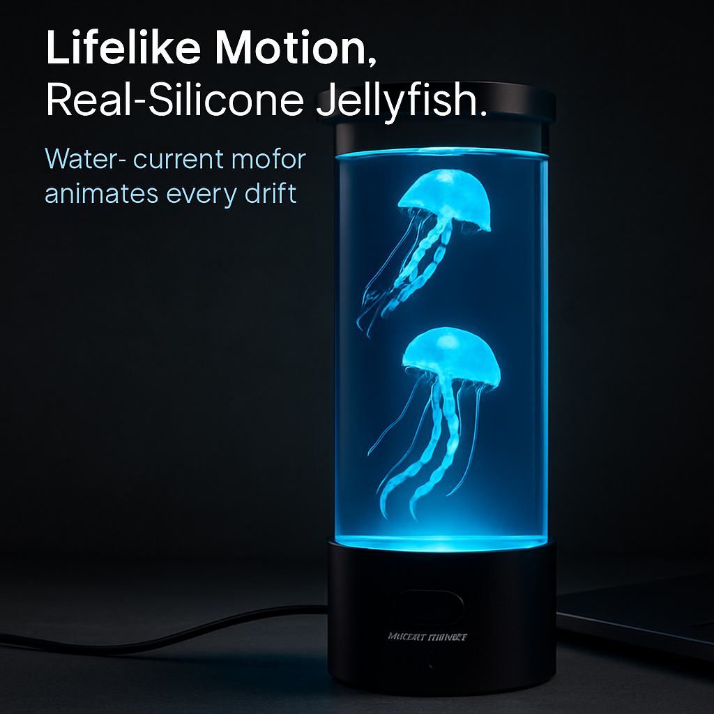 Jellyfish Lava Lamp Multi-Color Mood Light Desk Lamp