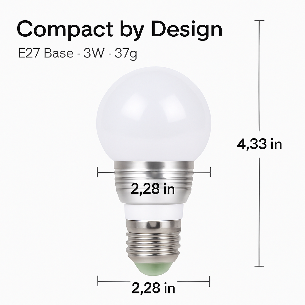 16 Colors Change LED Bulbs E27 3W RGB Dimmable Mood Lighting Lamp IR Remote Control
