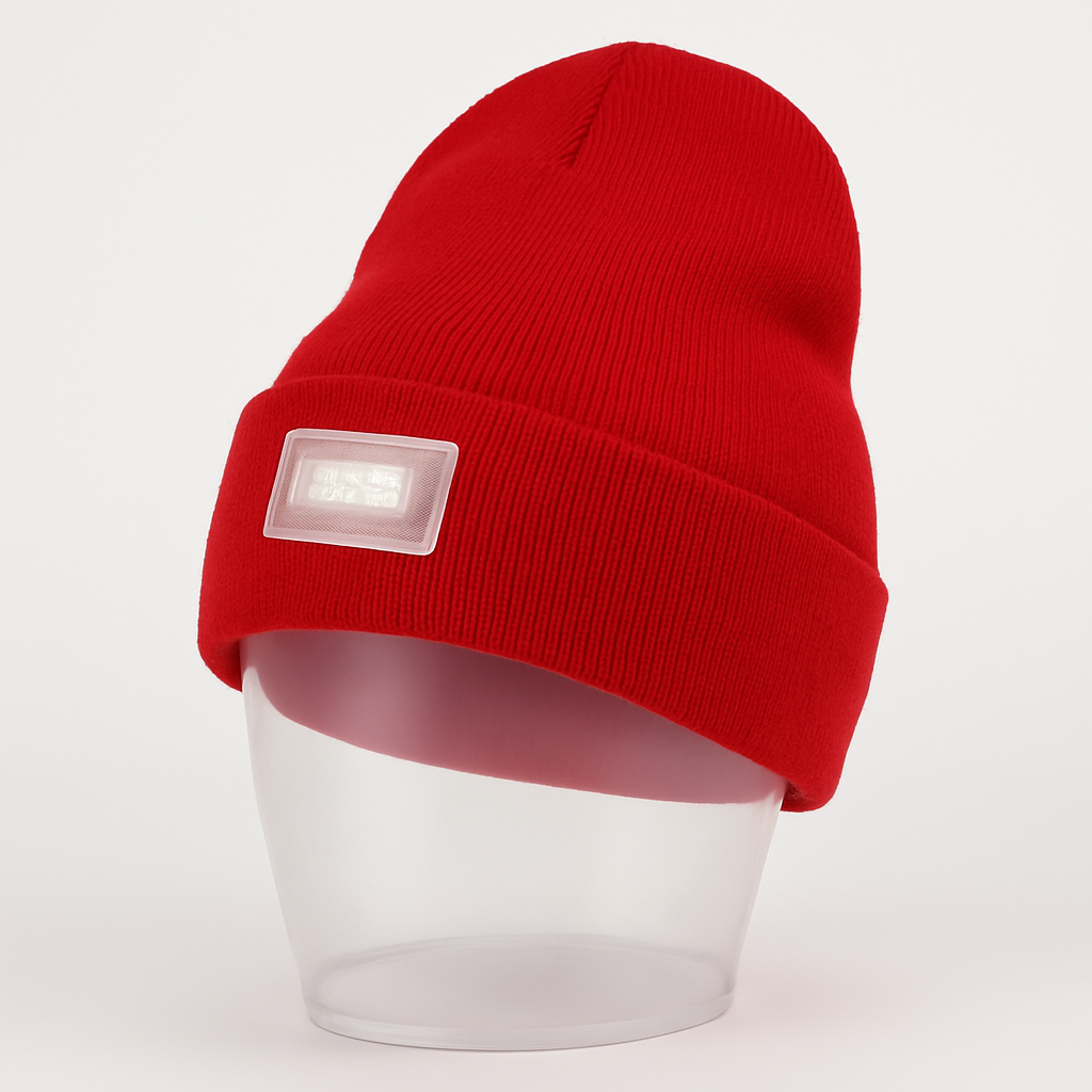 Unisex 5 LED Knitted Beanie Winter Warm Hat Camping Jogging Running Cap Headlamp