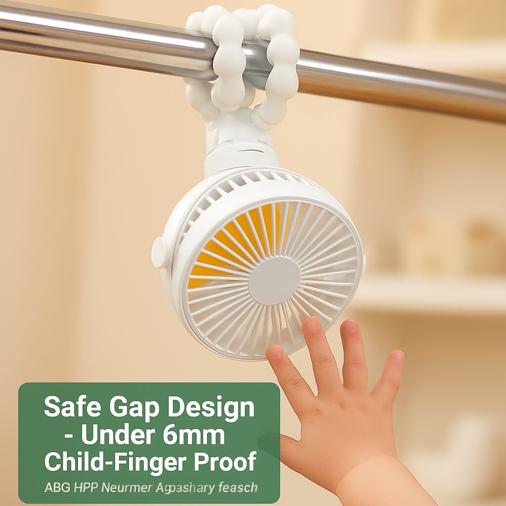 Baby Stroller Fan with Flexible Tripod Clip On