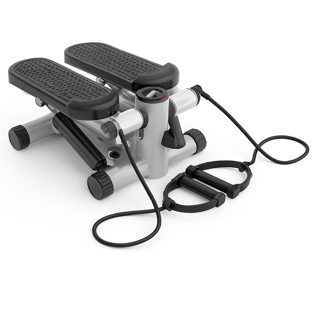Compact Stepper with Resistance Bands for Home Workout