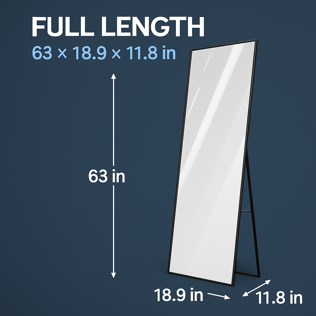Full Length Mirror - Freestanding Floor Mirror for Bedroom