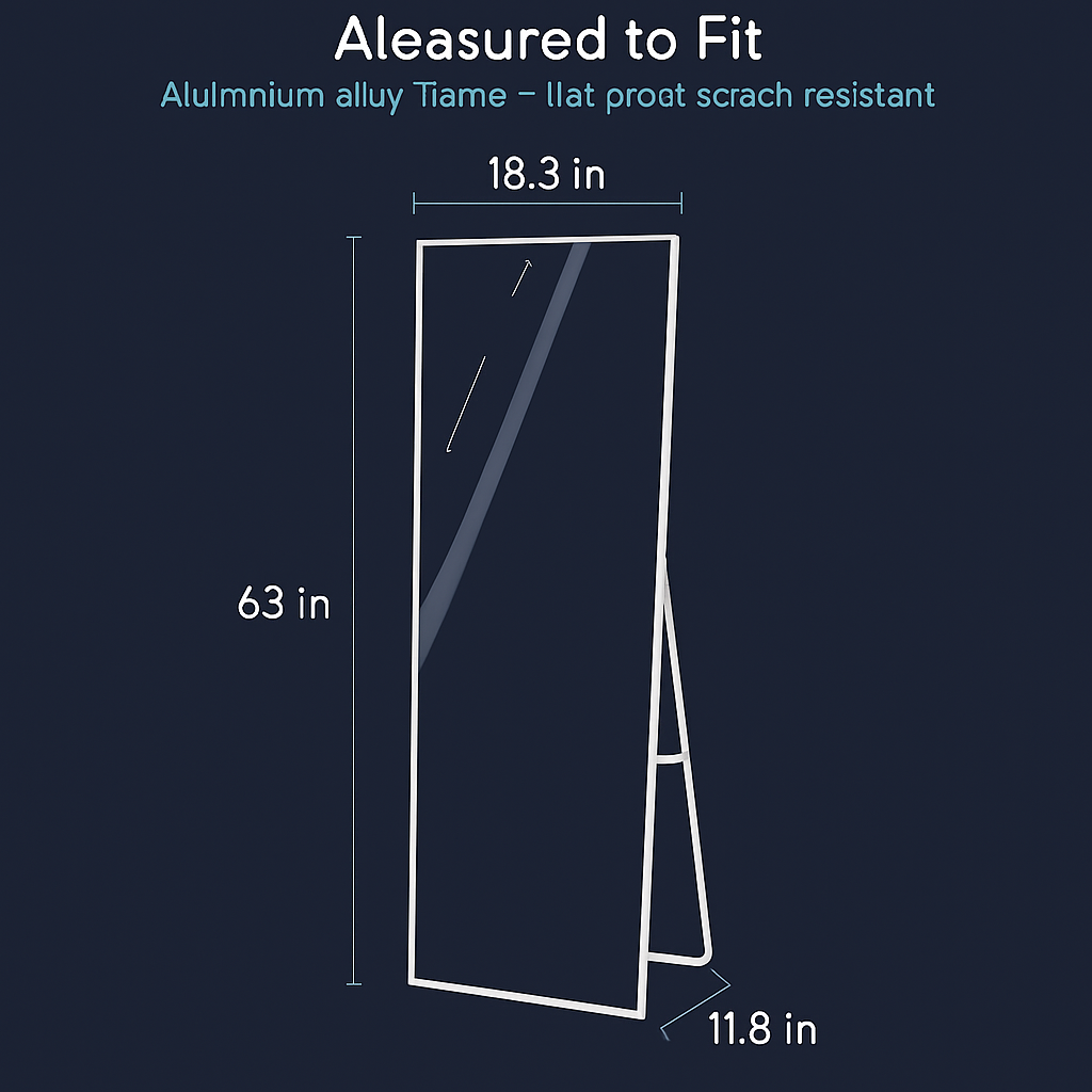 Full Length Mirror - Freestanding Floor Mirror for Bedroom