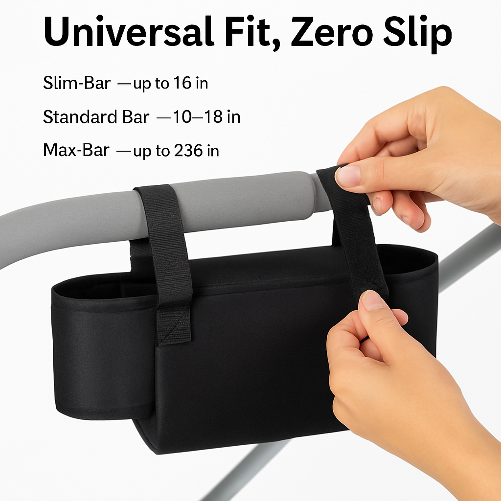 Stroller Organizer Bag with 6 Pockets and Cup Holders