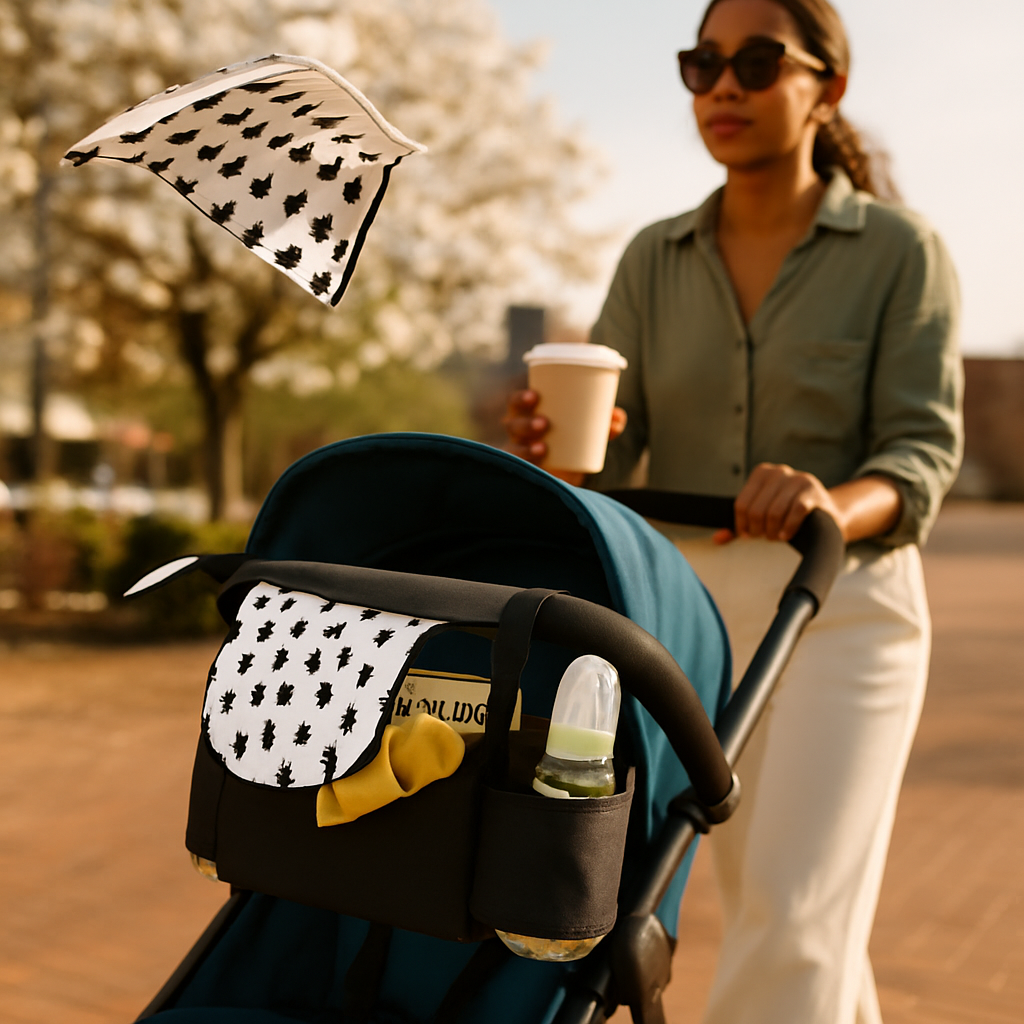 Stroller Organizer Bag with 6 Pockets and Cup Holders