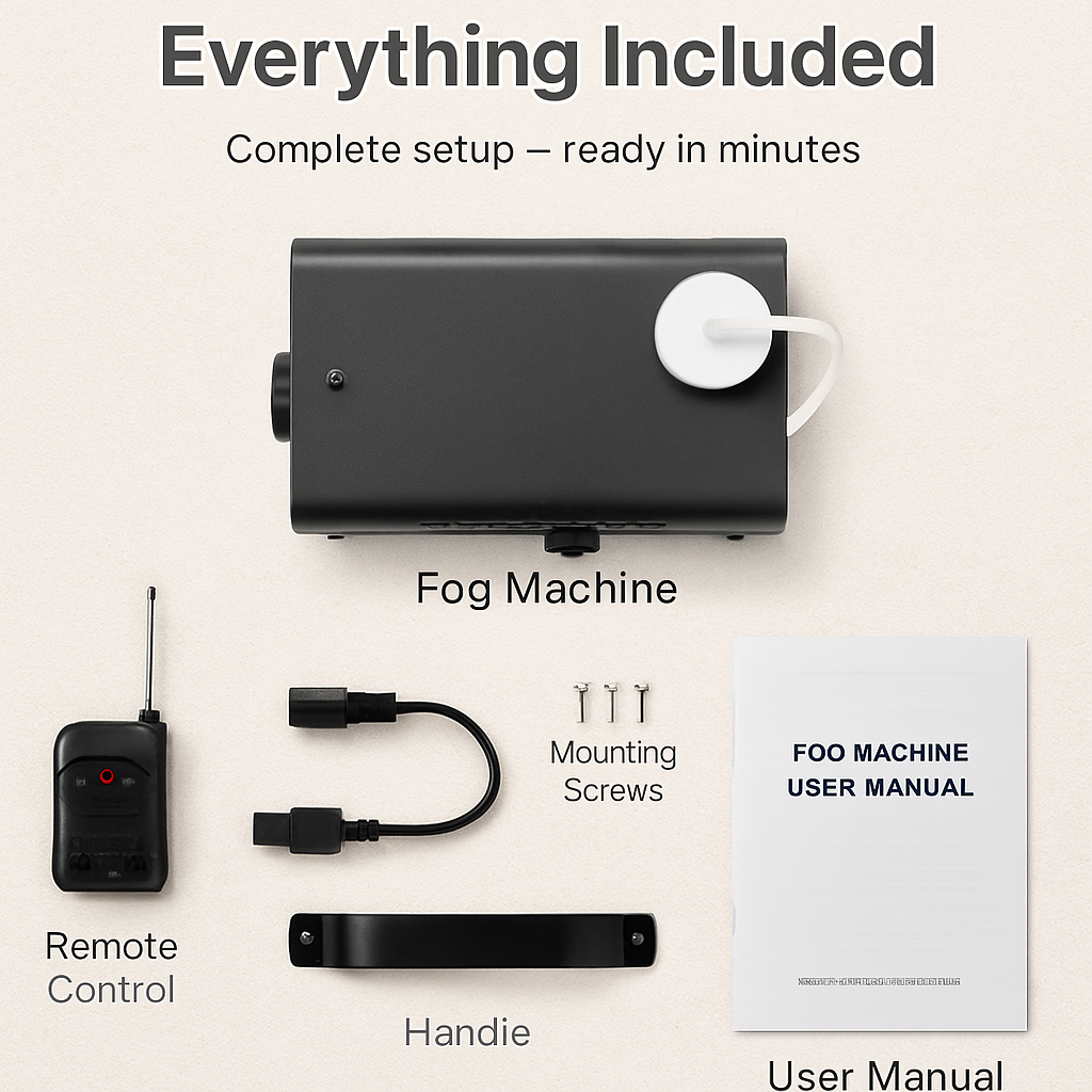 Fog Machine with LED Lights for Parties and Stages