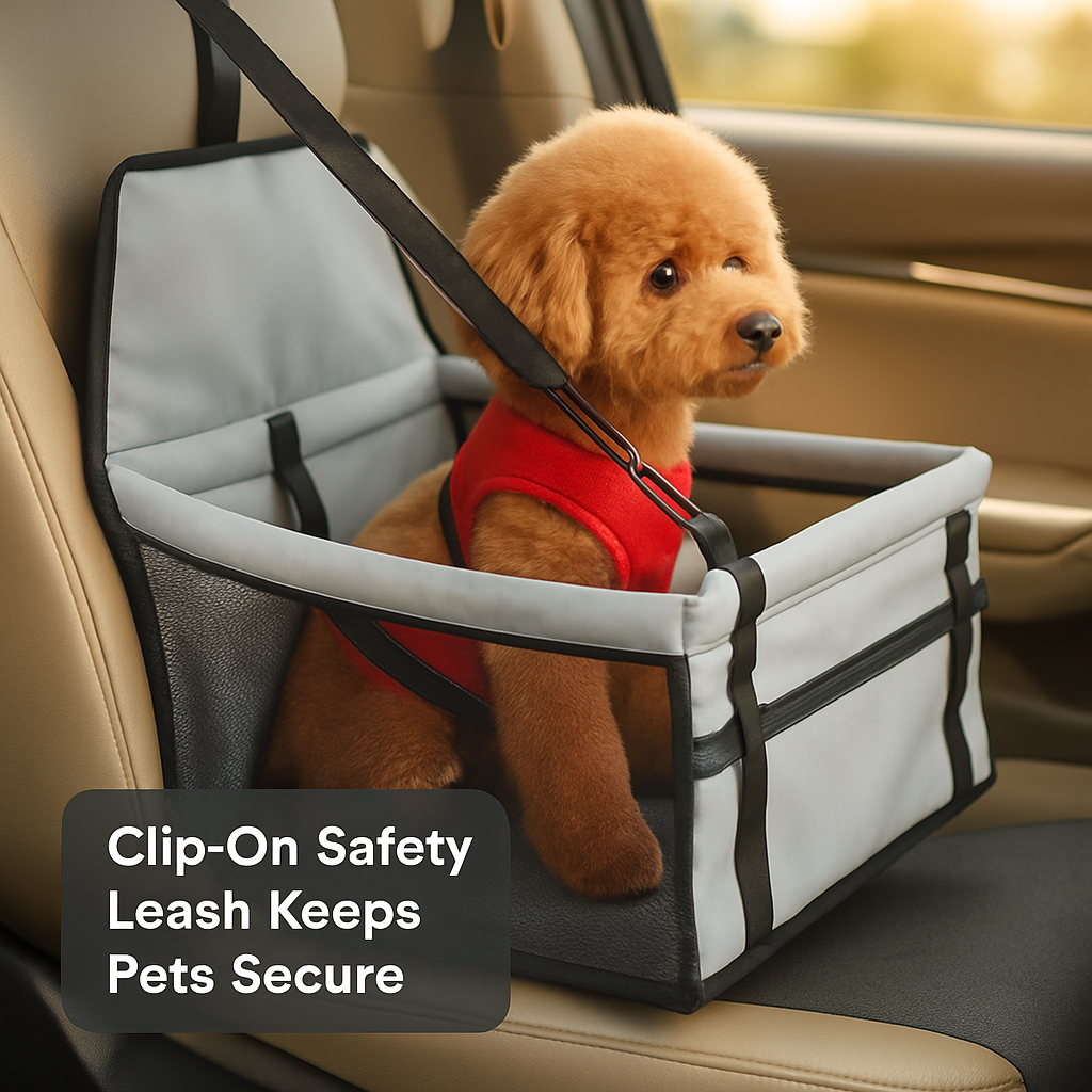 Asiento elevador de coche para mascotas pequeñas a medianas — Viaje seguro