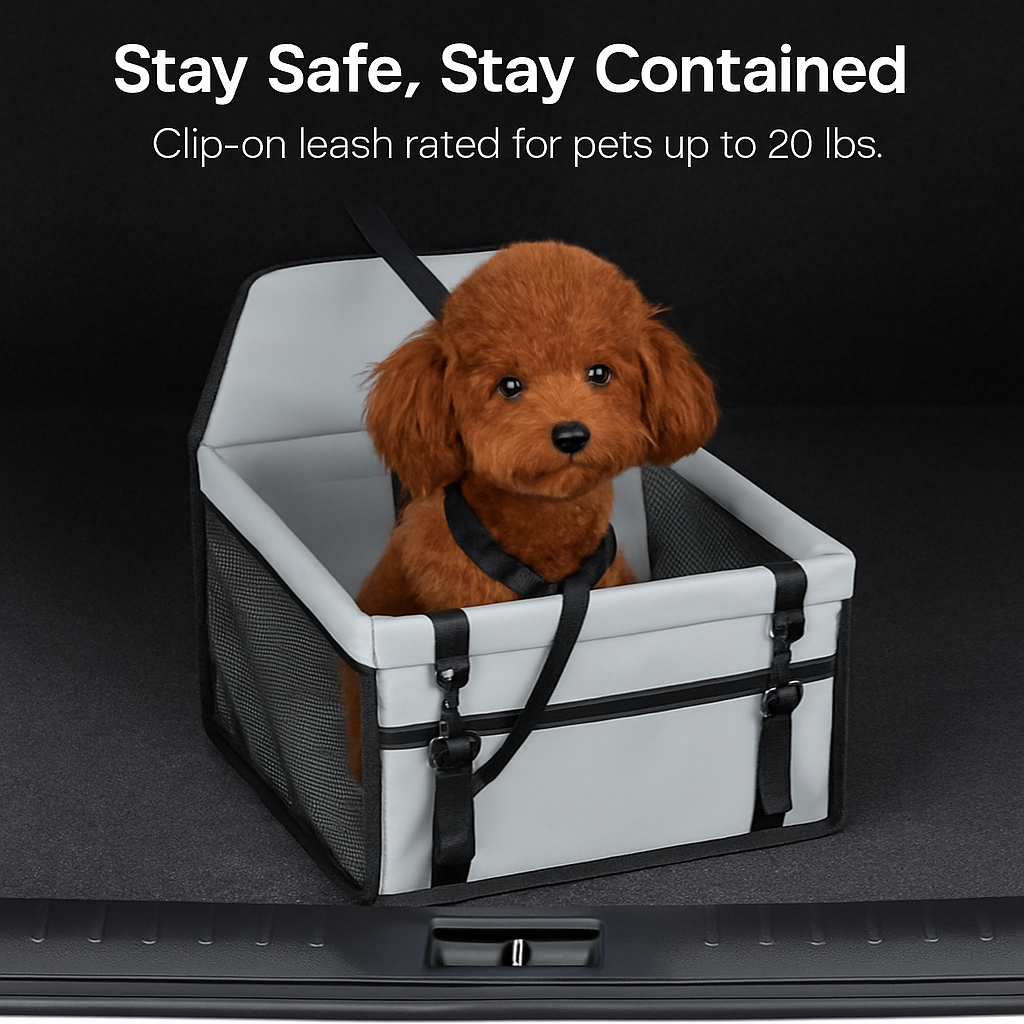 Asiento elevador de coche para mascotas pequeñas a medianas — Viaje seguro