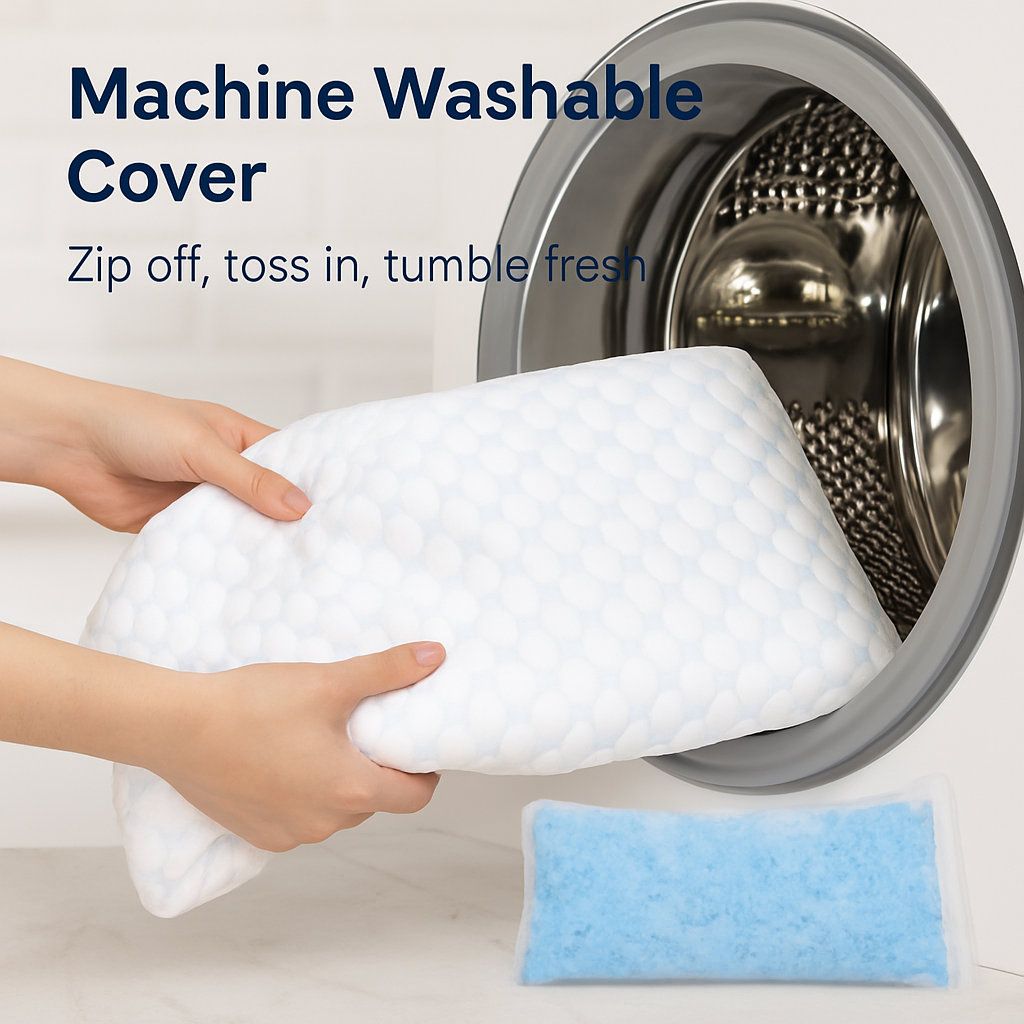 Shredded Memory Foam Pillow - Adjustable, Cooling, Washable