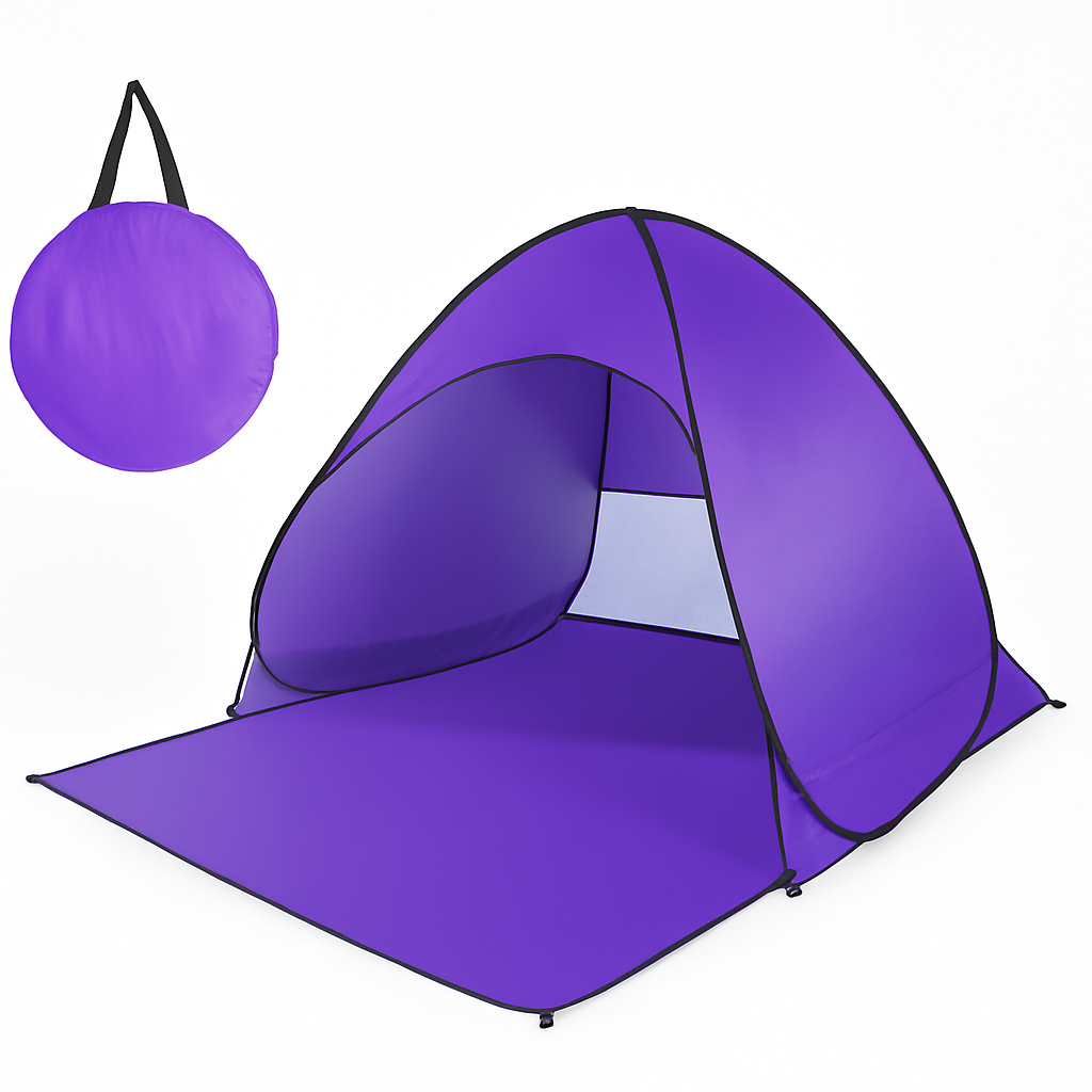 Tienda de campaña emergente para playa con protección UV para 2-3 personas y ventana de malla