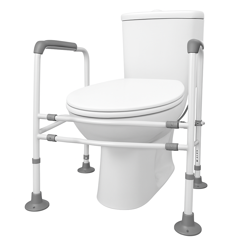 Toilet Safety Rails with Adjustable Height and Width