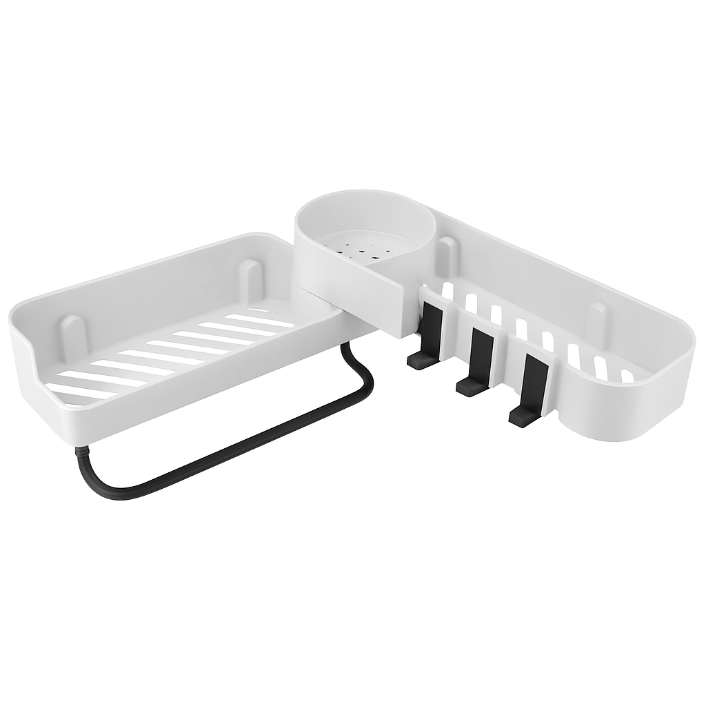 Rotatable Corner Caddy Shelf for Bathroom & Kitchen