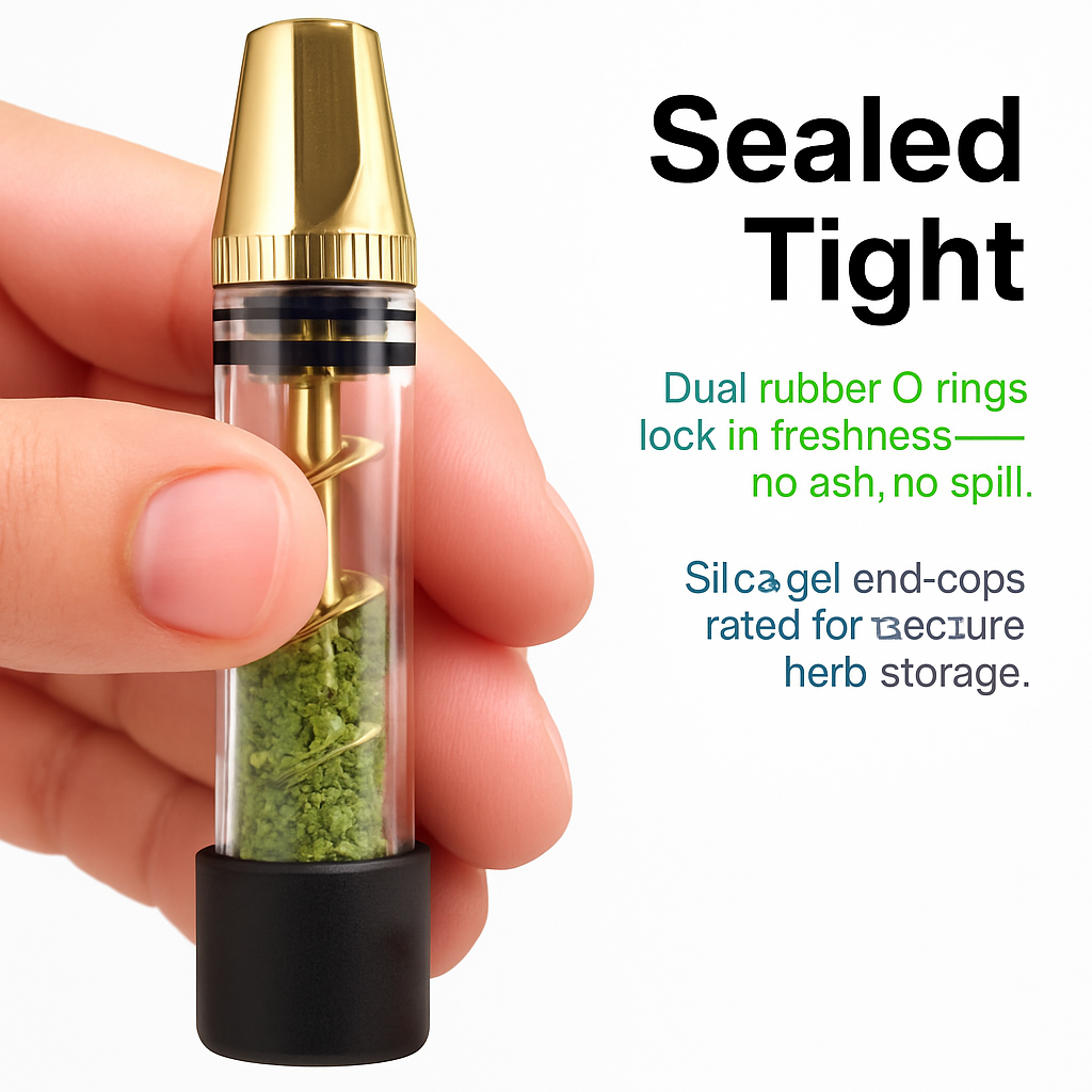 Glass Blunt Pipe Twisty Grinder Kit for Home Use