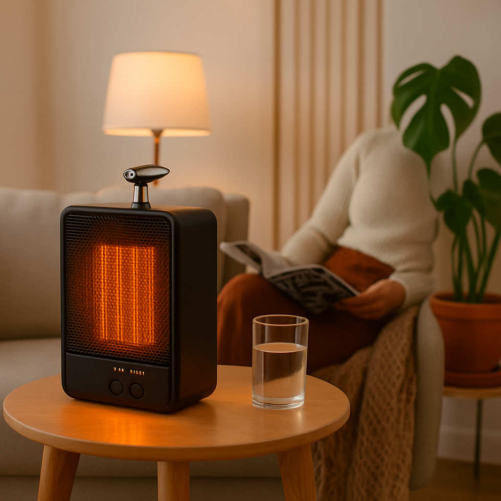 Portable Electric Space Heater with Tip-Over Protection