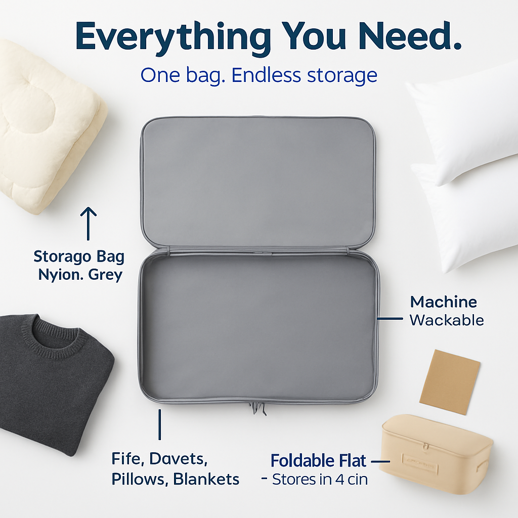 Large Foldable Bedding Storage Bag for Duvet
