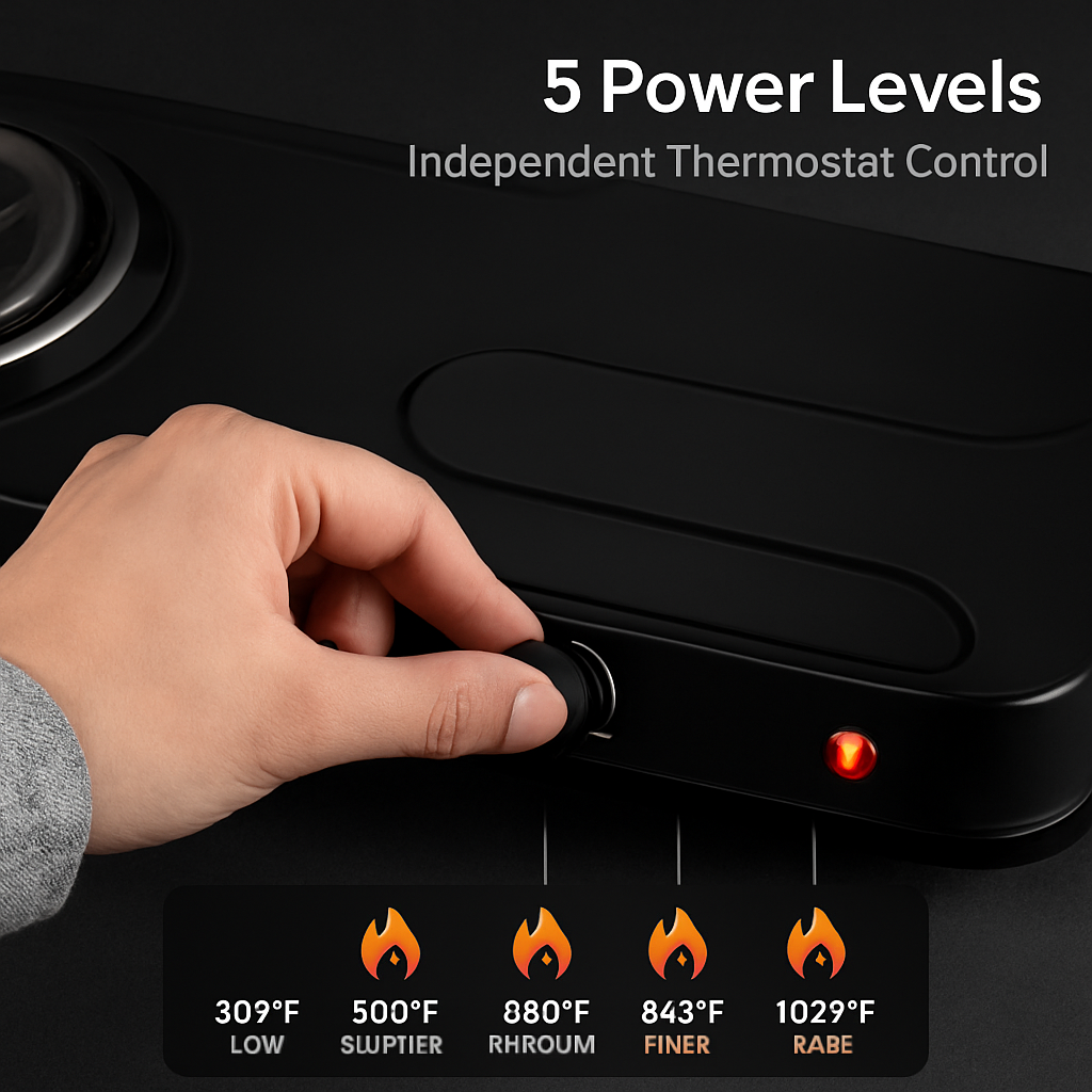 Compact Portable Burner Stove for Countertop Cooking