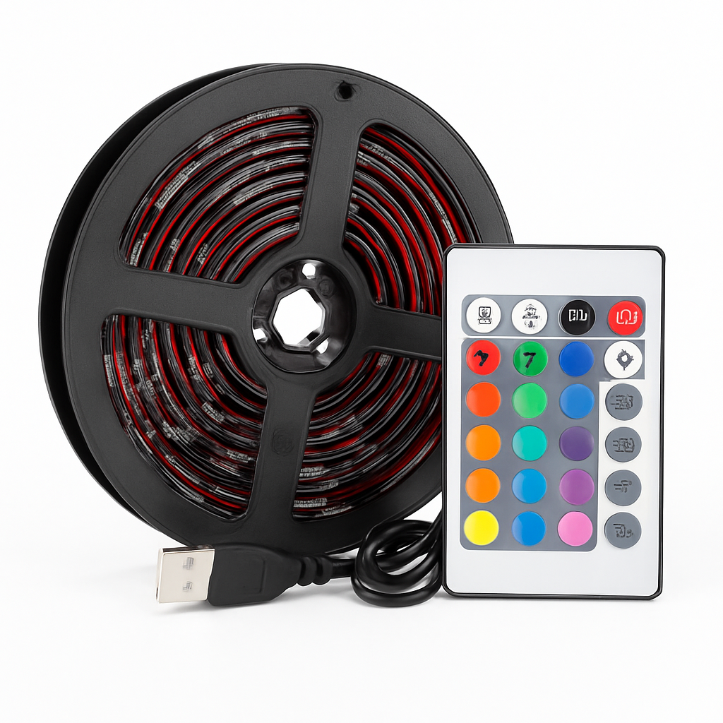 Tira de luz LED RGB USB para retroiluminación de monitor de TV