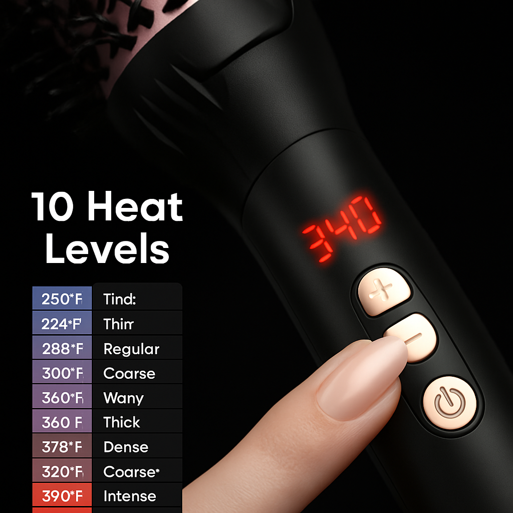 3-in-1 Thermal Hair Brush: Curler, Straightener & Comb