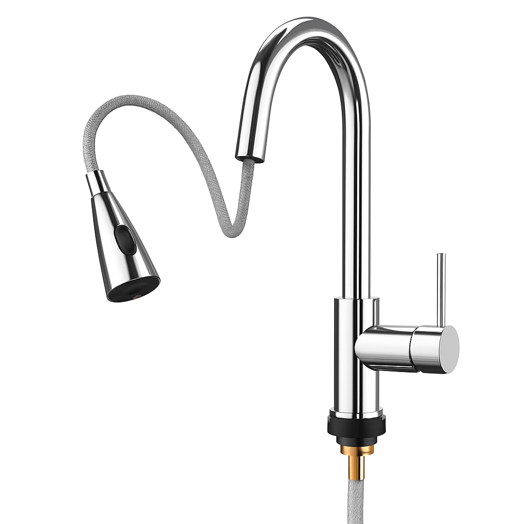 Touch Sensor Faucet with Pull-Out Spout, Hot and Cold Water