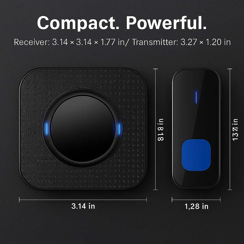 Wireless Doorbell with Long Range - Dual Receiver (US)
