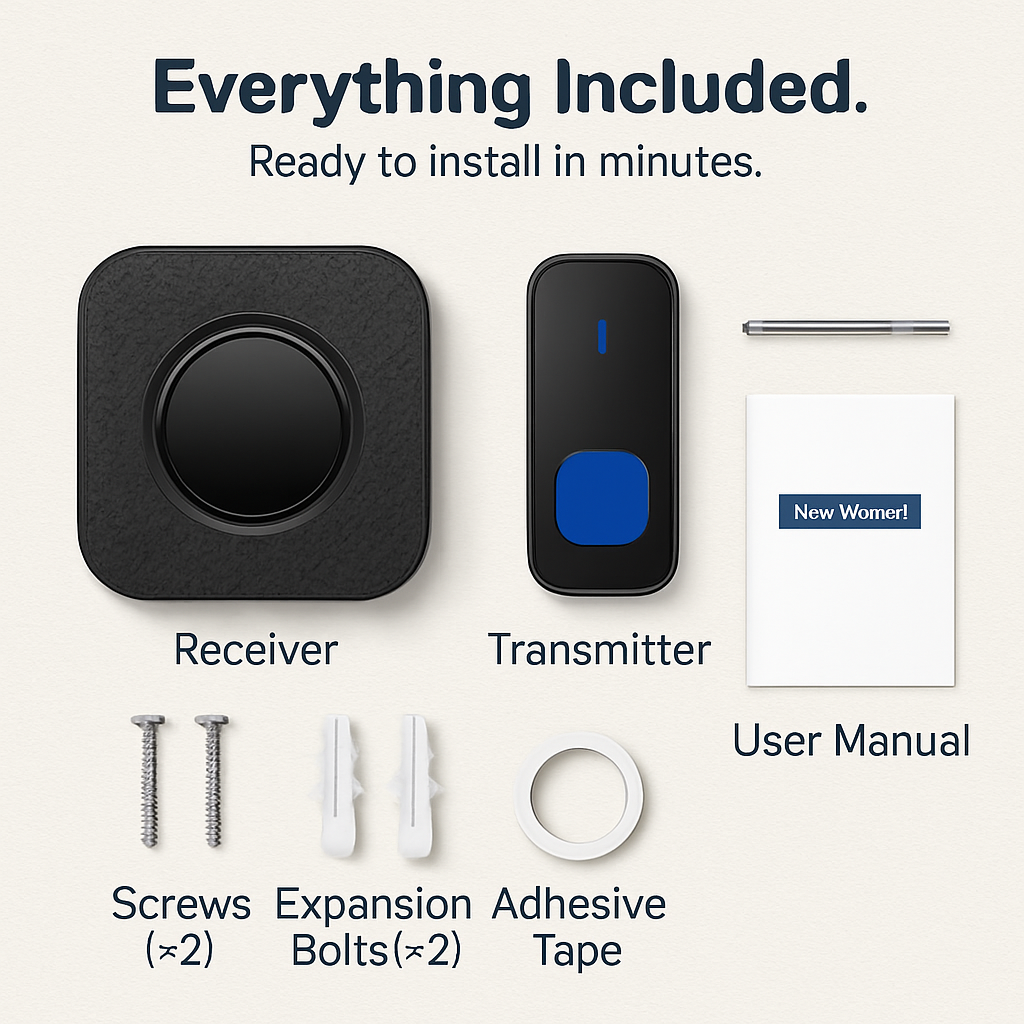 Wireless Doorbell with Long Range - Dual Receiver (US)