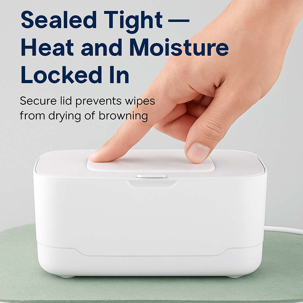 Baby Wipe Warmer with Night Light and 3 Temperature Settings