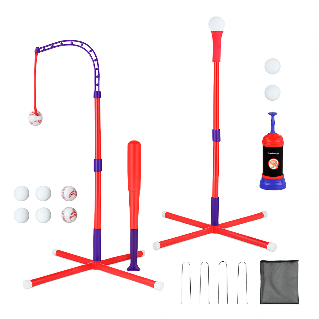 Set de juguete de béisbol 3 en 1 para niños de 3 a 5 años