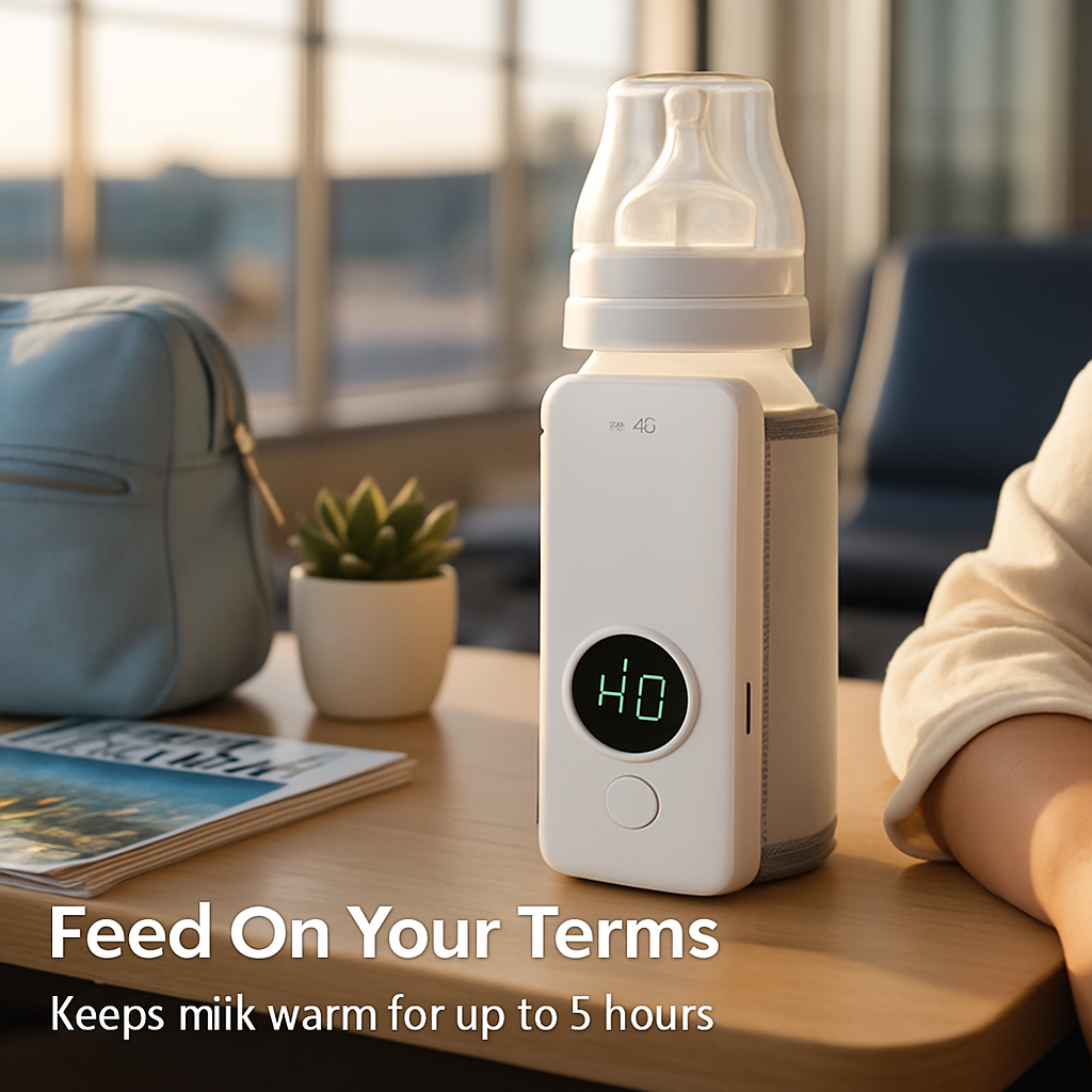 Portable Bottle Warmer for Travel with USB Rechargeable