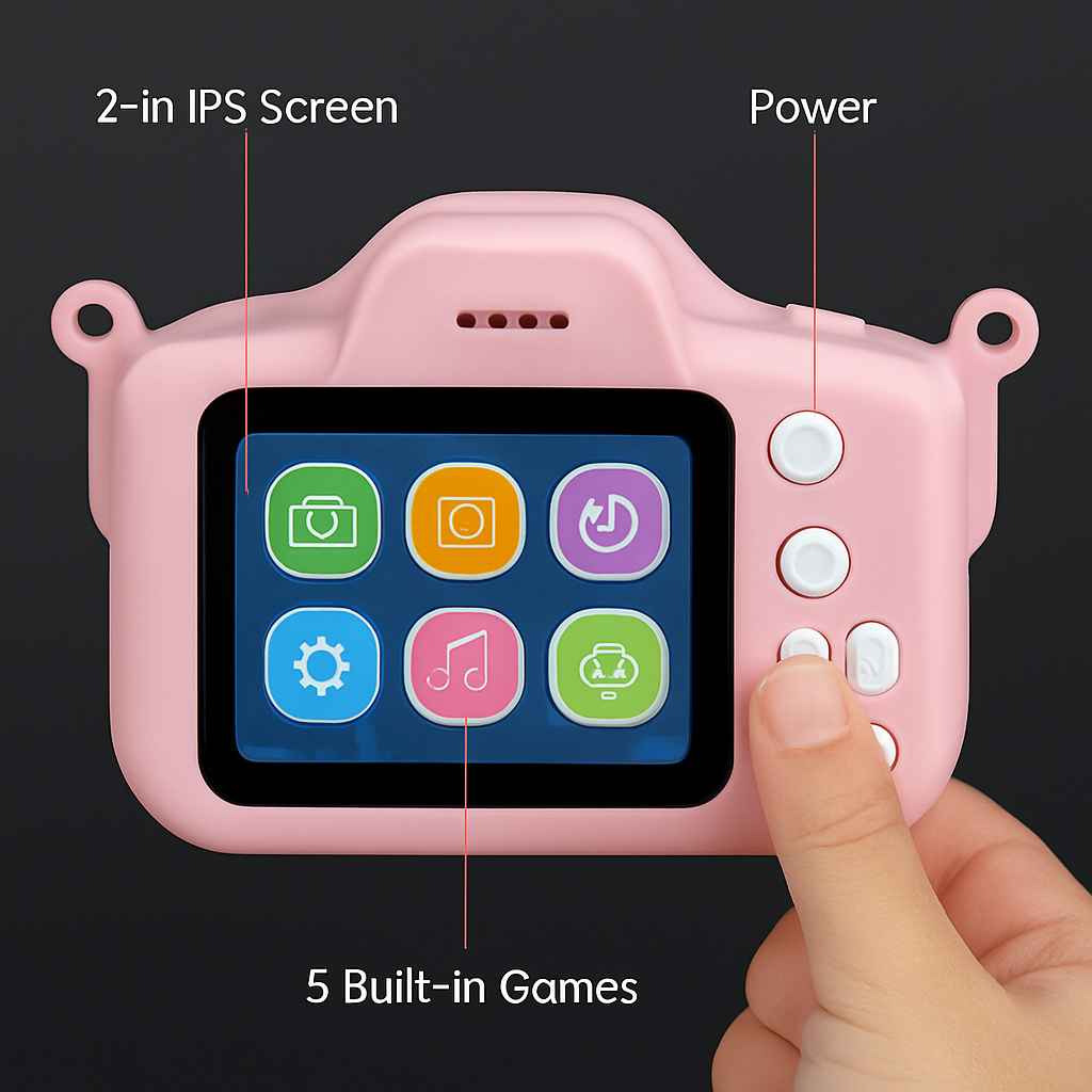 Dinosaur Kids Selfie Camera with Cartoon Case