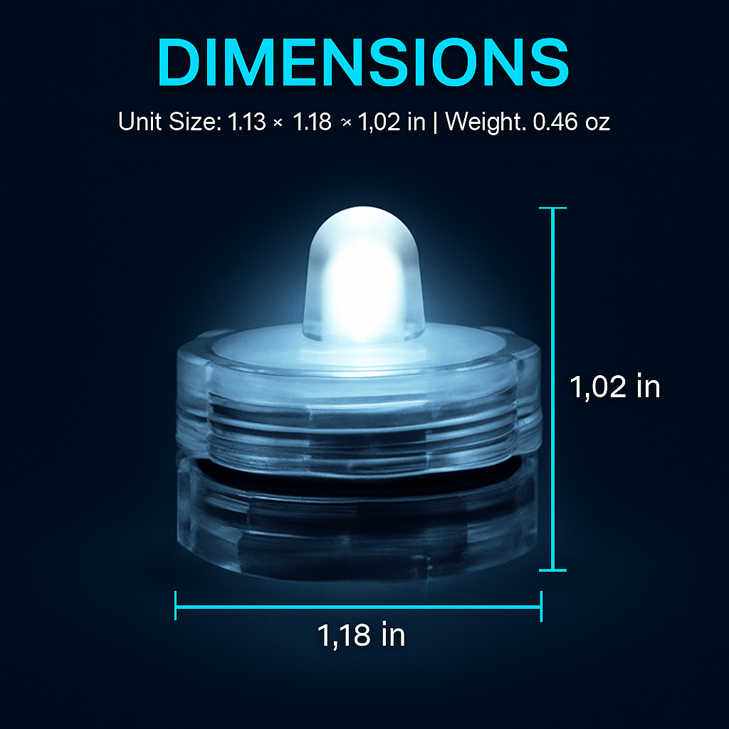 3 velas LED sumergibles tipo té, luces de vela impermeables, lámpara decorativa a pilas
