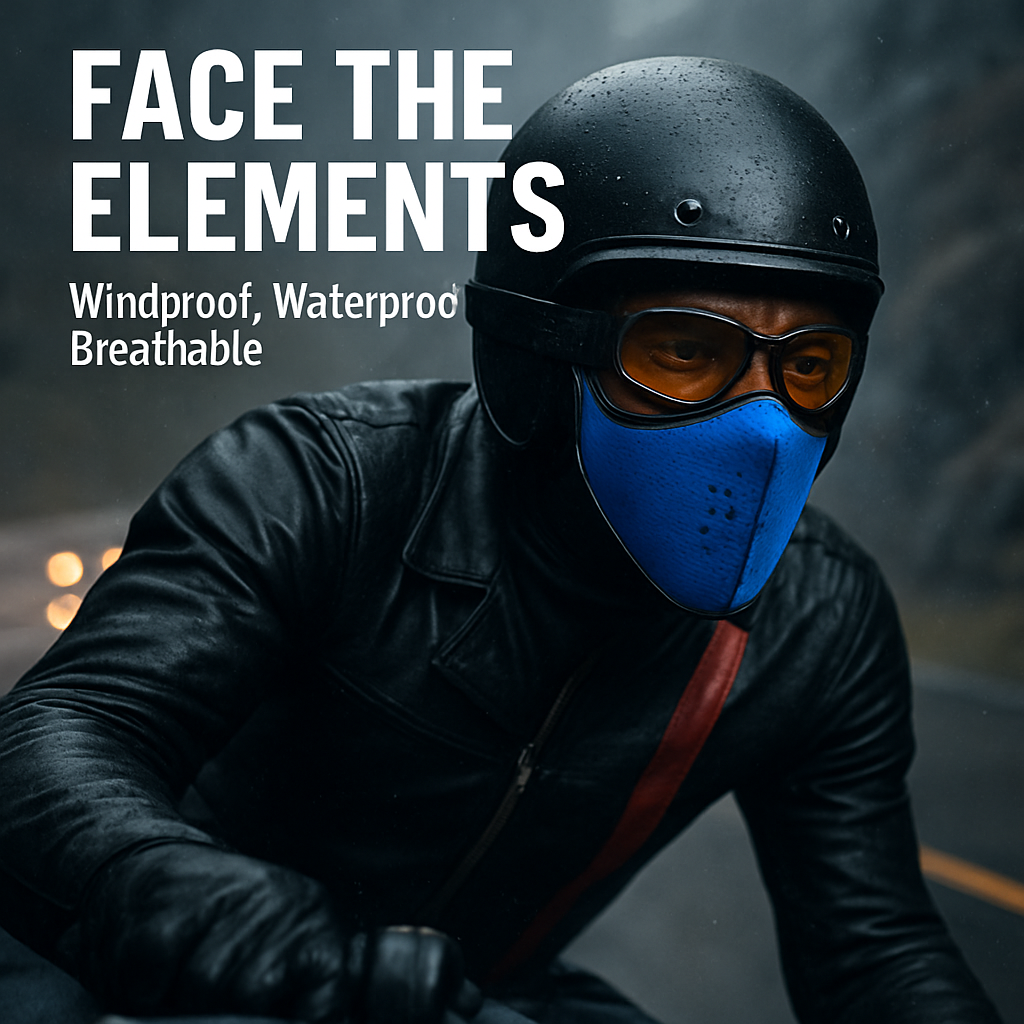 Half Face Mask Breathable Windproof Dustproof Neck Warmer for Bike Motorcycle Racing