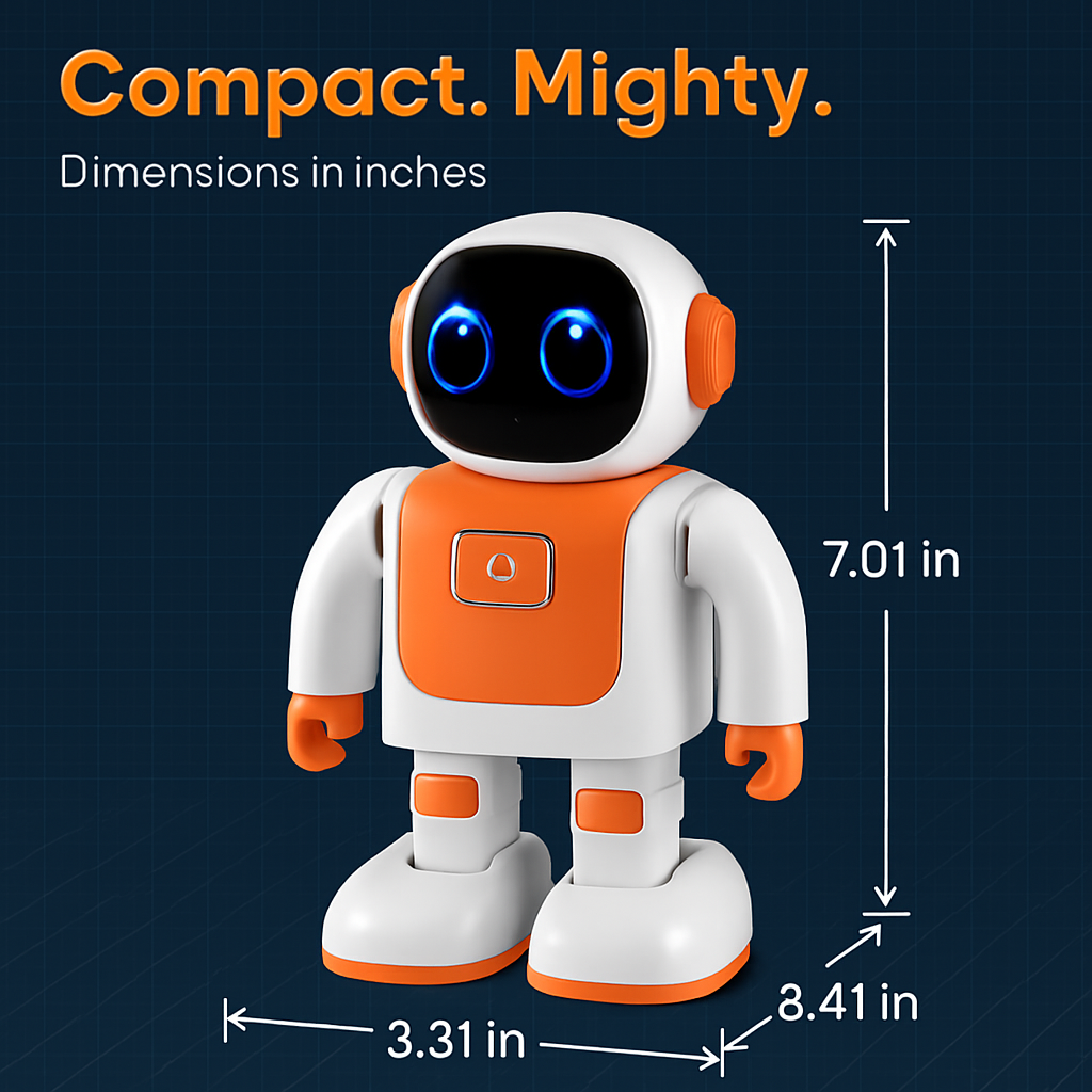 AI Dancing Robot Toy Smart Interactive Learning & Entertainment Robot for Kids
with Bluetooth Music Programmable Moves Voice Assistant