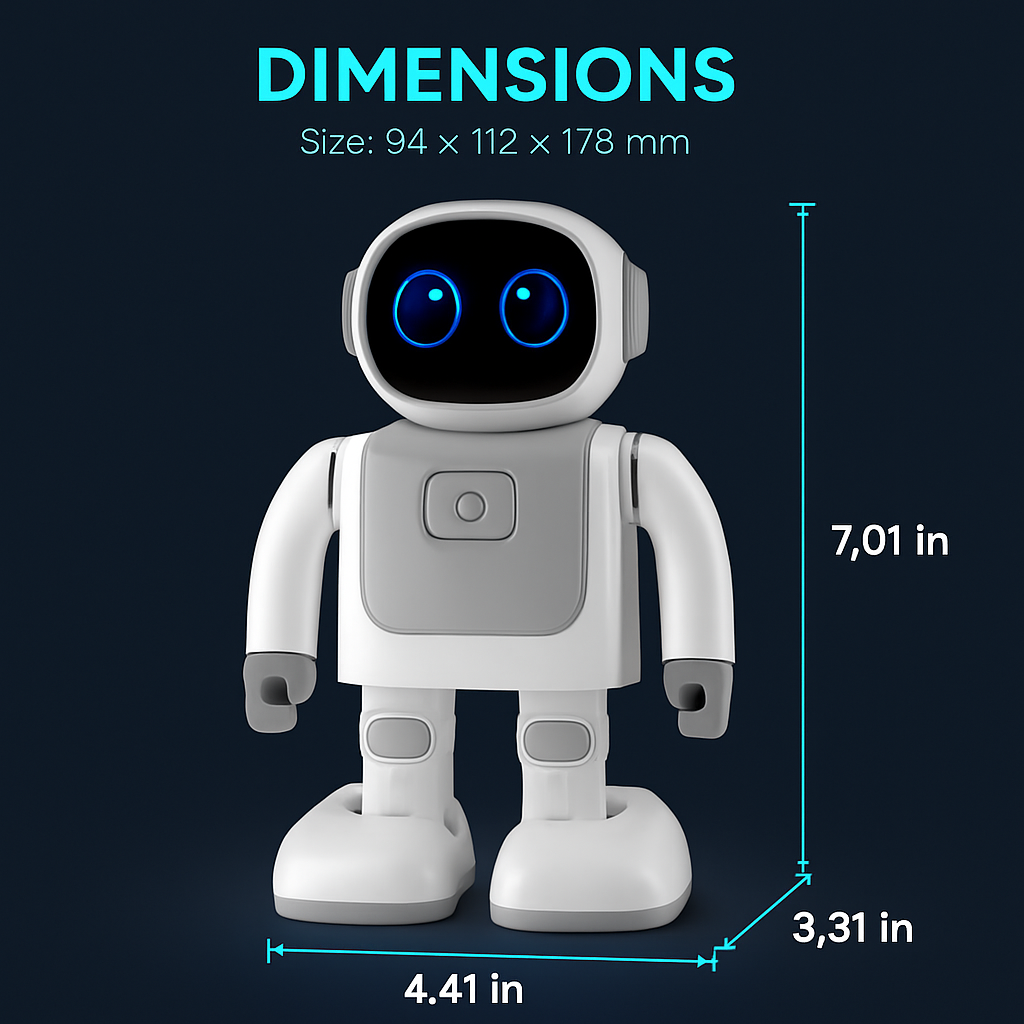 AI Dancing Robot Toy Smart Interactive Learning & Entertainment Robot for Kids
with Bluetooth Music Programmable Moves Voice Assistant