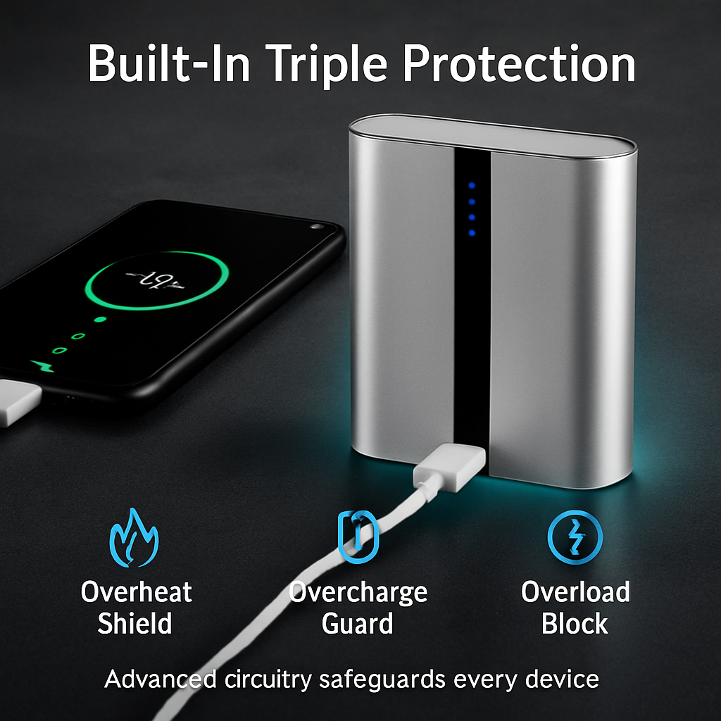 12000mAh Portable Charger with Dual USB Ports 3.1A Output Power Bank Ultra-Compact External Battery Pack Fast Charging for IOS Phone Samsung Xiaomi ZT