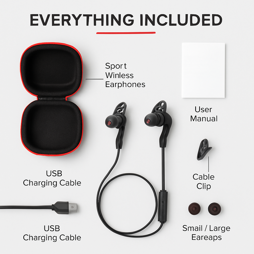 Streamlined Sport Wireless Earphones