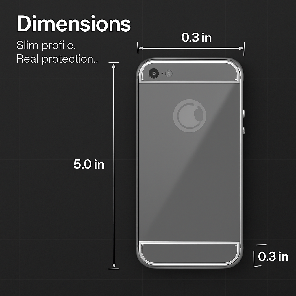 Slim Shock-resistant Mirror Case For iPhone 5/5s