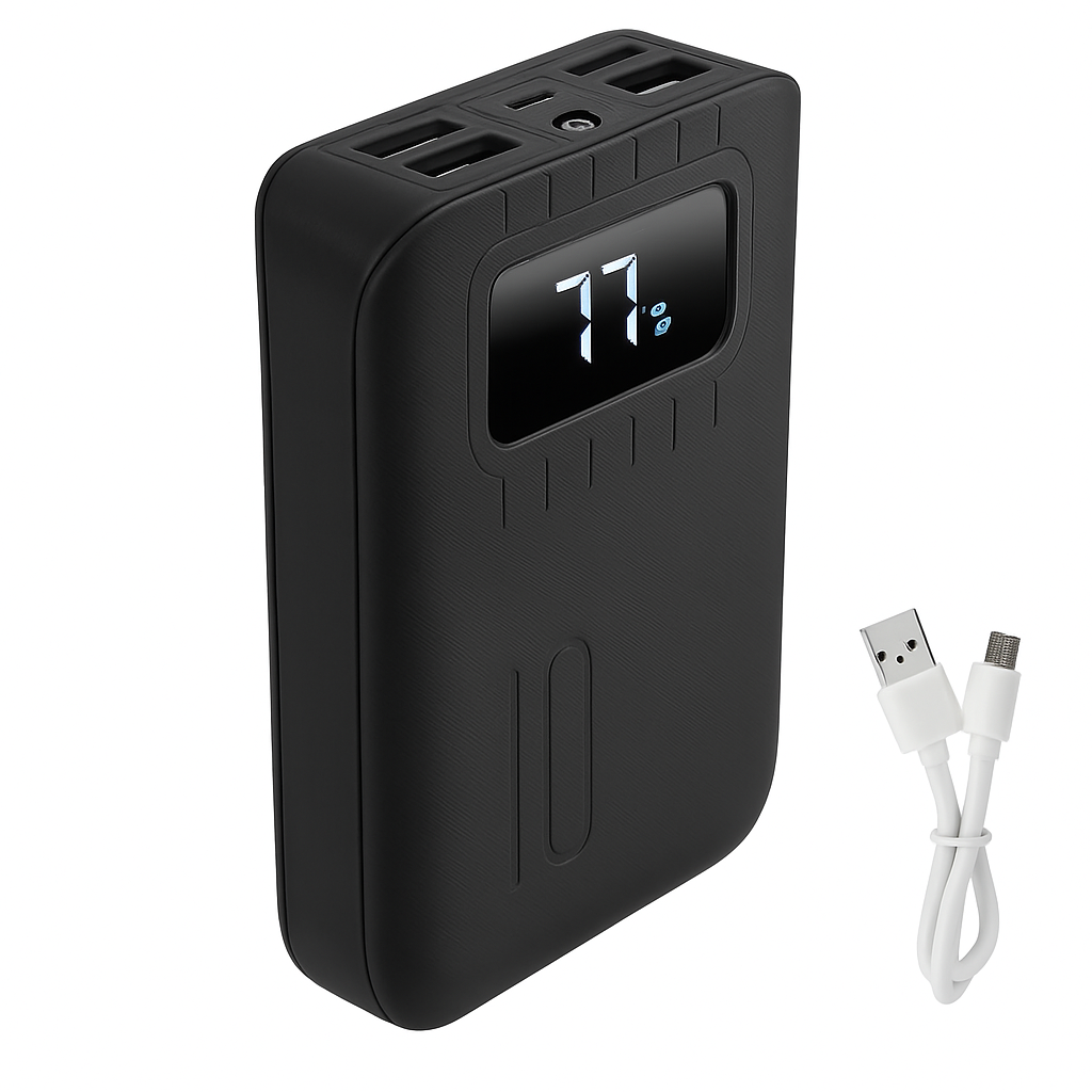 Batería portátil con doble puerto USB y pantalla LCD